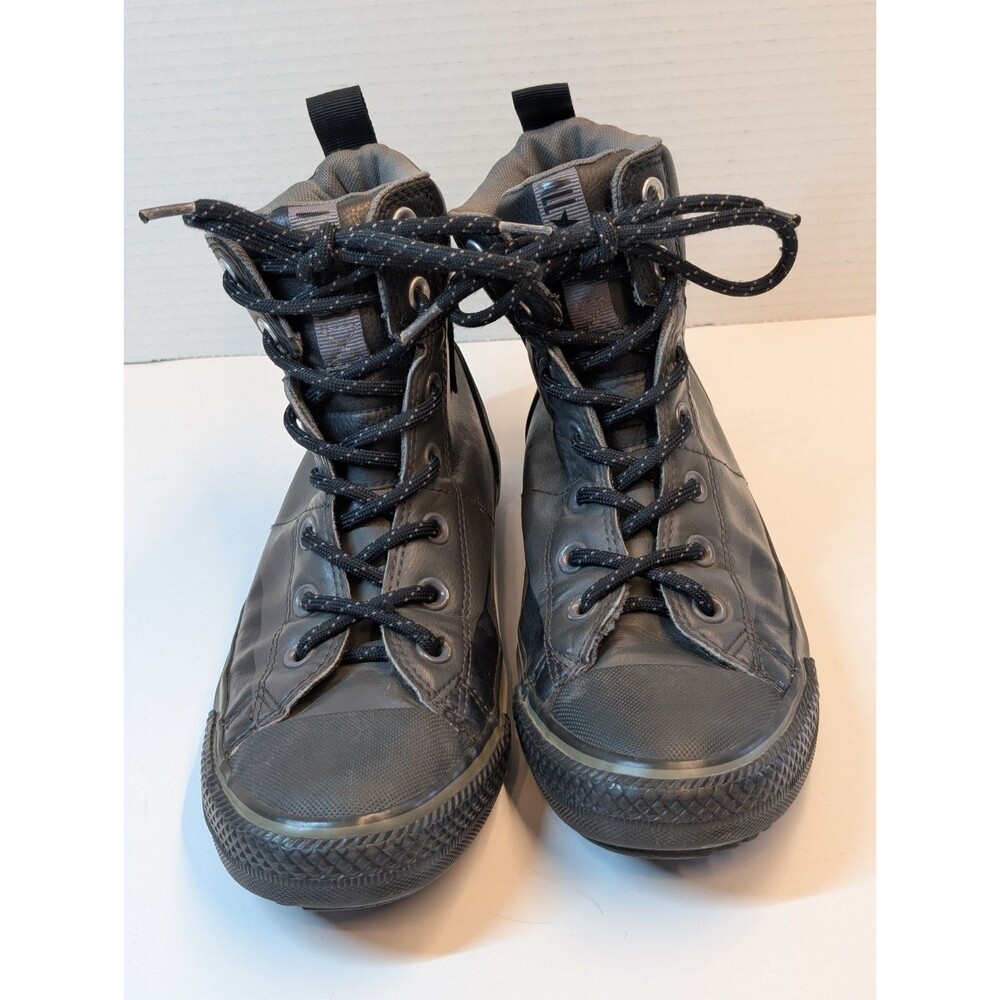 CONVERSE All Star Black Leather Sneaker Size 6 Street Chuck Shoes